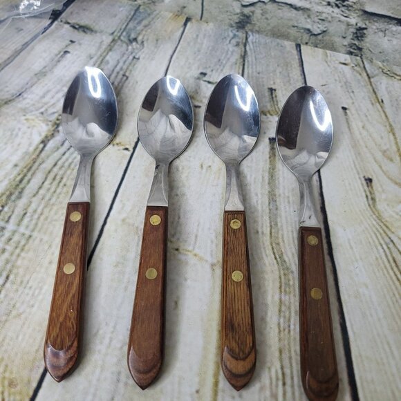 TOWN & COUNTRY 4 Teaspoons Spoons Washington Forge 7 Inches Made in USA - Picture 1 of 4